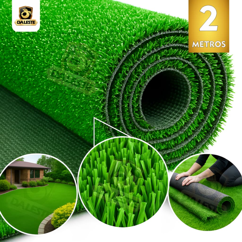 Grama Sintética 12mm 2m x 250cm Premium Casa Jardim Gramado Artificial