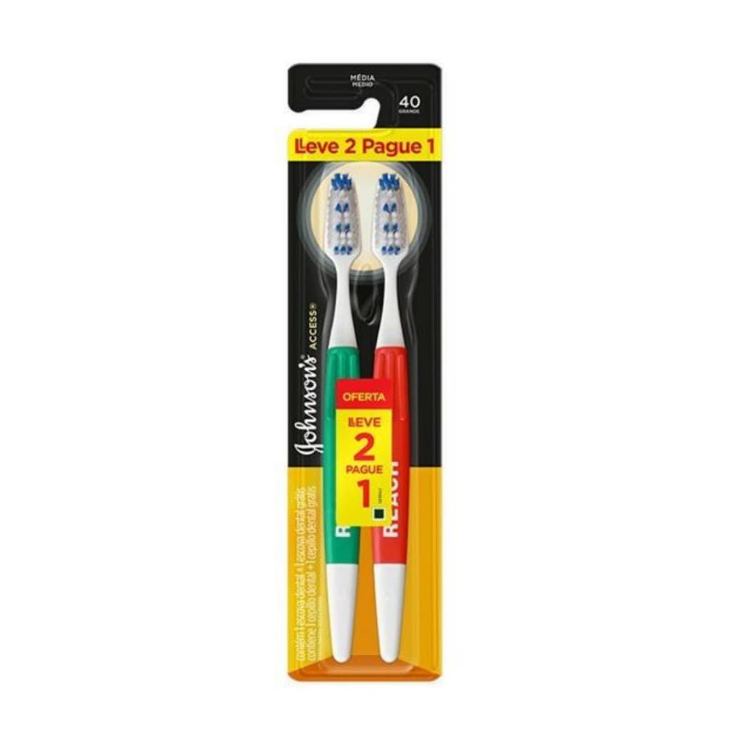 Escova Dental Johnson's Reach Acess Media Leve 2 Pague 1