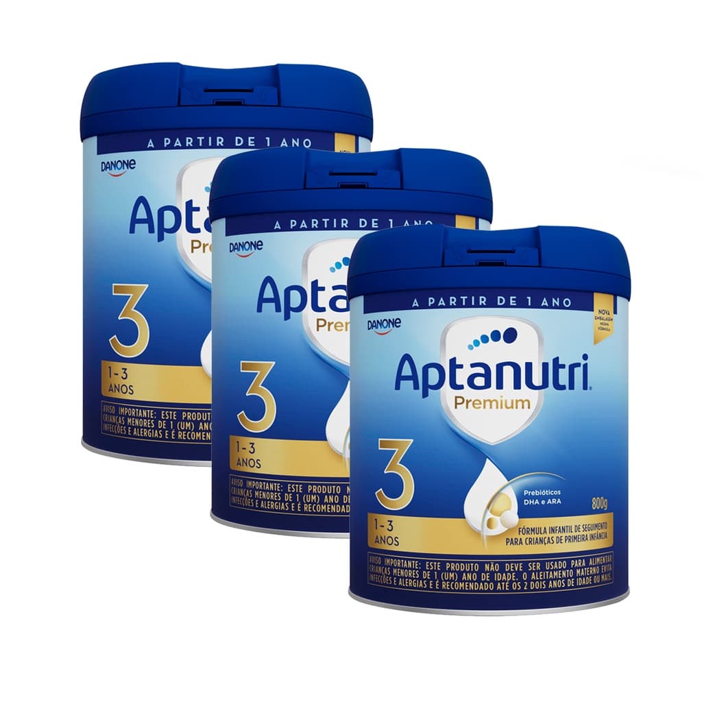 kIT C/3 Latas Aptanutri Premium N°3 800gr 1-3 Anos
