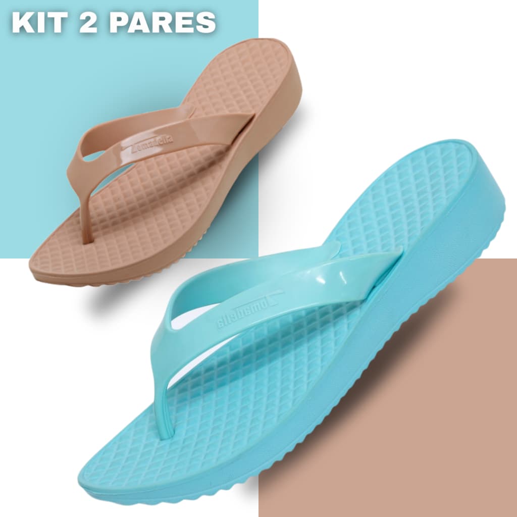 Kit Chinelo Ortopédico 2 Pares de Tamanco Conforto Extra para Esporão Promoção Leve Macio