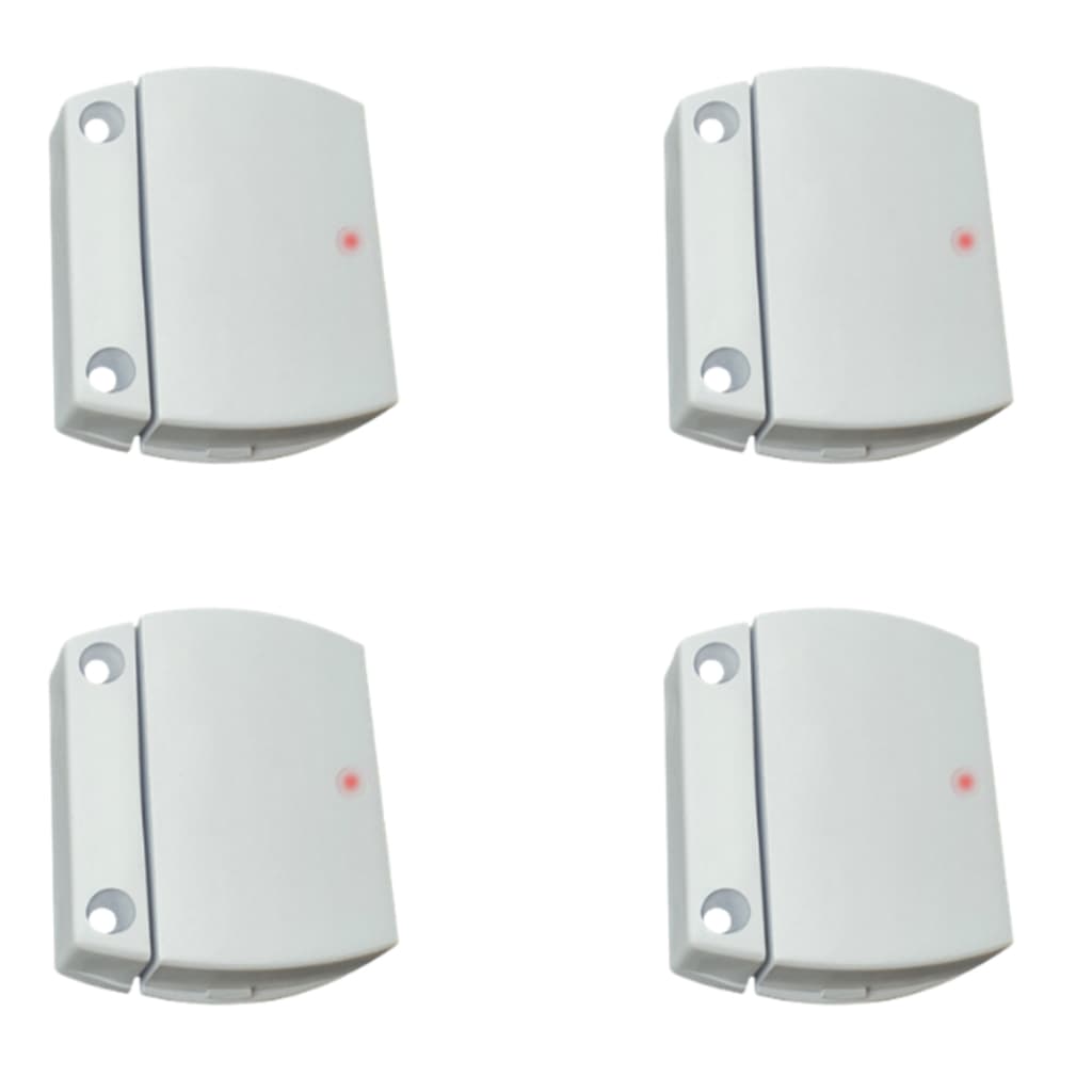 Kit 4 Sensores Magneticos sem fio Portas e Janelas para Centrais de alarme 433mhz