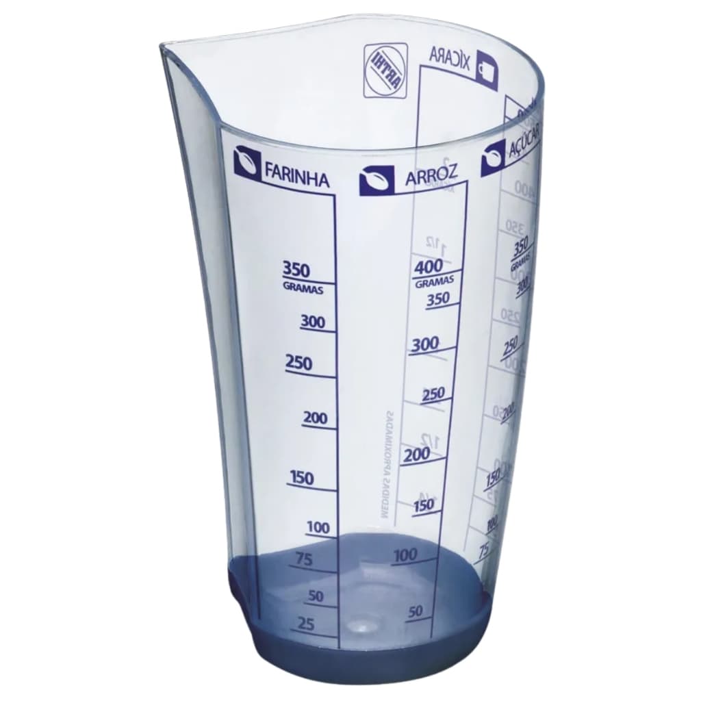 Copo Medidor Graduado Com Base Emborrachada 5 Medidas 500ml  Arthi