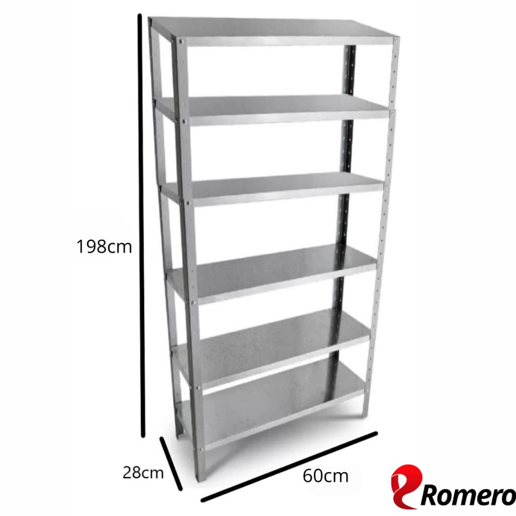 Estante Armário Prateleira de Aço Reforçada Pintura Epoxi Romero