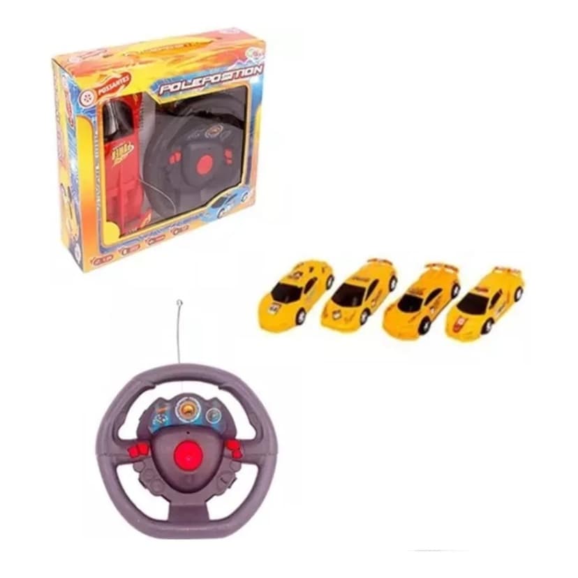 Carrinho Esportivo De Controle Remoto Sem Fio 3 Funções Com Luz  Pole Position Escala 1:24