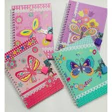 Diário Borboleta Com Cadeado E Chaves 48 Folhas Versátil HA80252