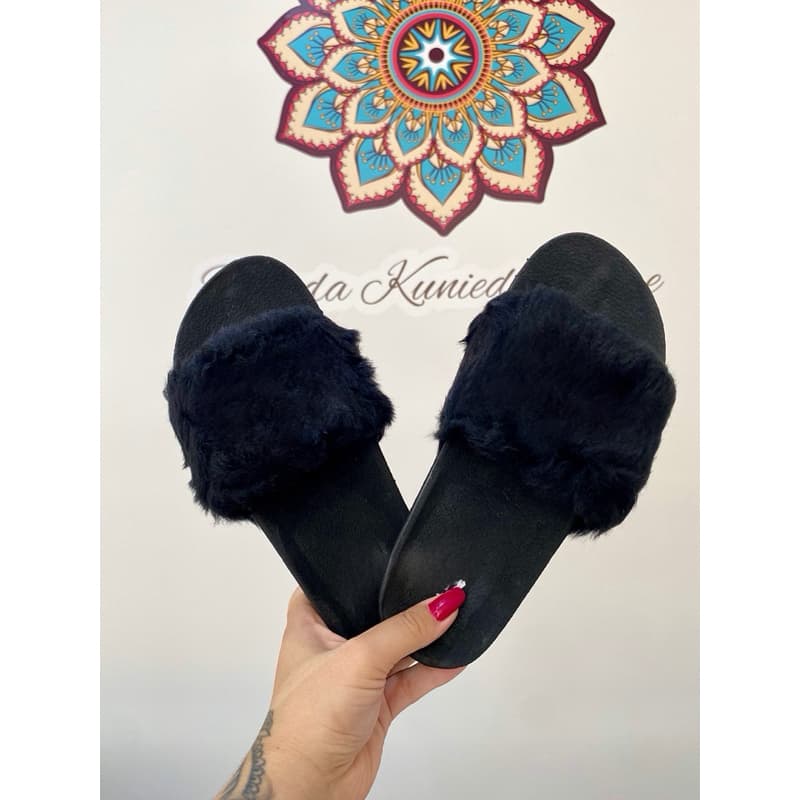 Chinelo Feminino slide fenty by Rihanna Sandália Papete de pelinho