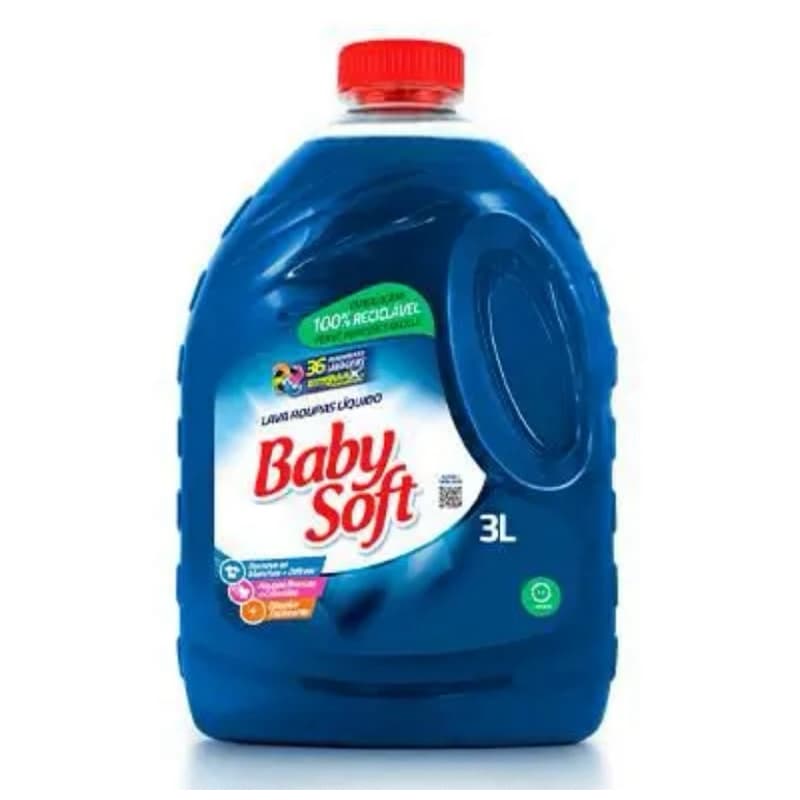 Lava Roupas Liquido Baby Soft Max Performance - Azul 31 - Sabão Líquido Cheiroso