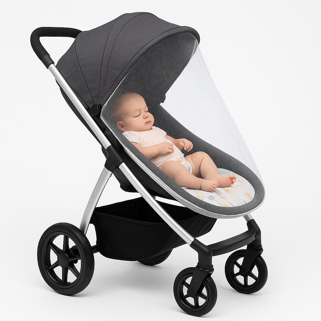 Mosquiteiro Carrinho Universal Portátil 1,00m X 1,10m Bebe Conforto Cadeirinha