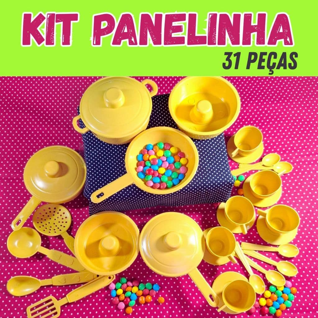 Kit Panelinha Cozinha Brinquedo Menina Infantil Educativo Presente Criança Economico