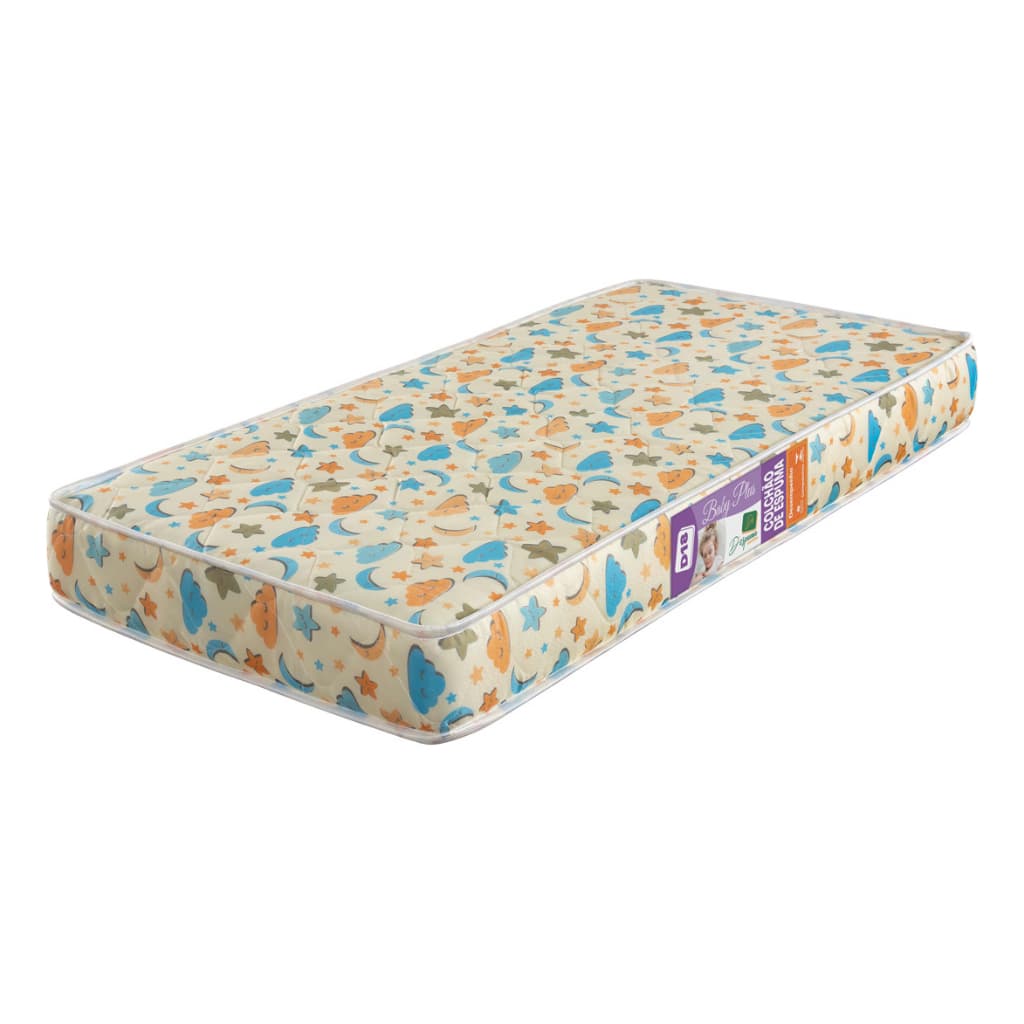 Colchão Para Berço e Mini Cama Criança Baby Physical130x70x7 Espuma D18
