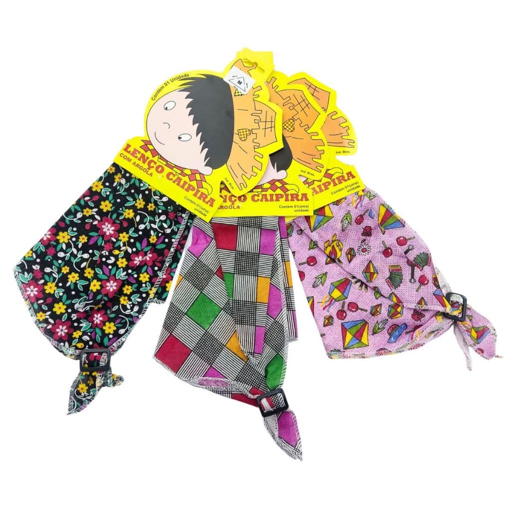 Lenço Caipira com Argola Festa Junina e Julina Tamanho M