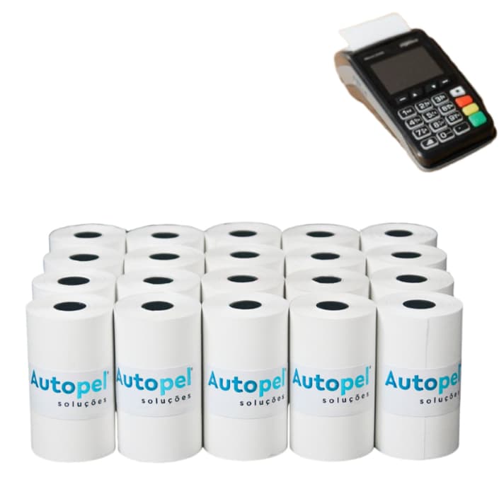 Bobina Térmica Maquina cartão crédito Pos Autopel 57x18 Kph Papel Qualidade