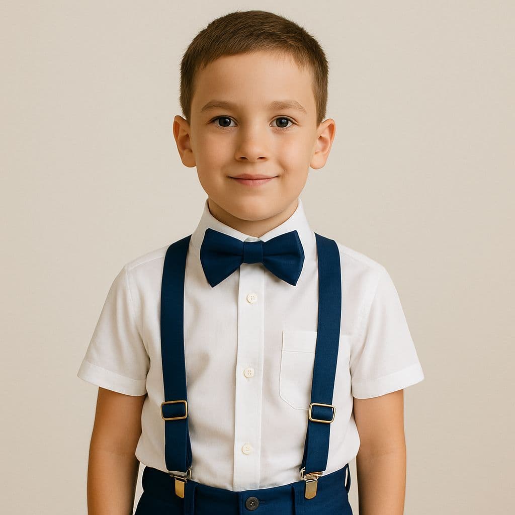 Suspensório Infantil Com Regulagem Gravata Borboleta Para Festas Casamento Menino e Menina