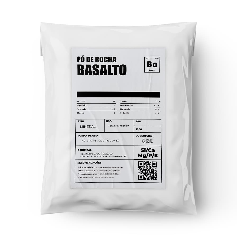 Pó de Rocha - Basalto - Fertilizante orgânico Remineralizador