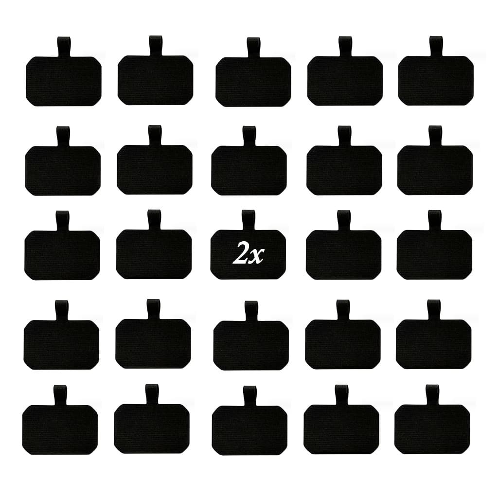 Kit 50x Cartão Plaquinha em Nylon Resistente Cordão de Pescoço Celular Preto Transparente Universal