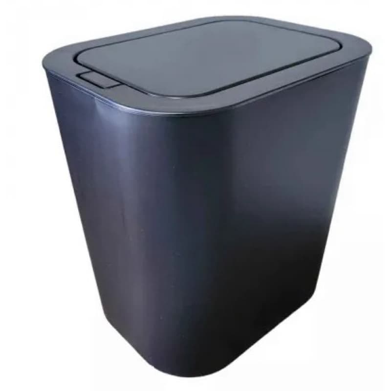 Lixeira 15 Litros Tampa Click Abre Automática Lavabo Cozinha Escritório