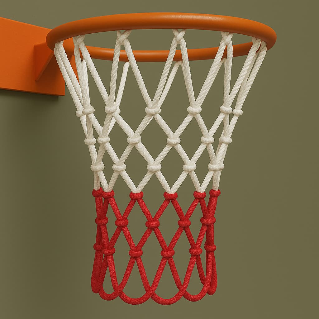 PAR DE REDE PARA ARO DE BASQUETE 4MM FIO DUPLO DE SEDA (ARO NÃO INCLUSO)