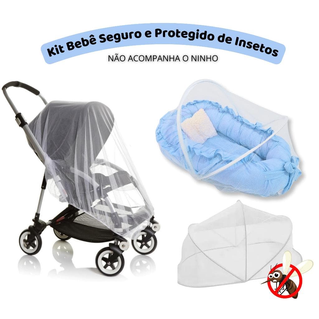 Kit Mosquiteiro de Carrinho + Mosquiteiro de Ninho Avulso