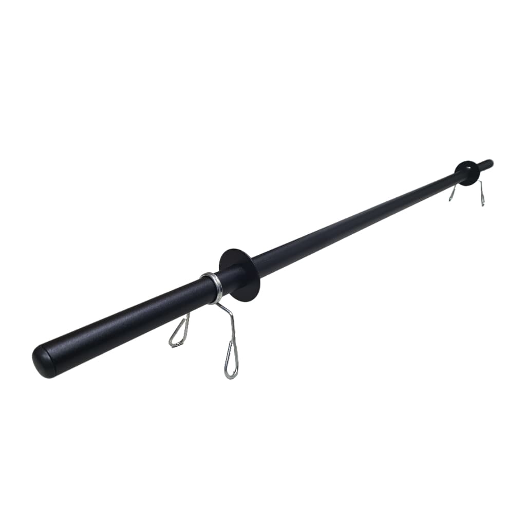 Barra reta body pump 120 cm com par de presilhas funcional academia musculaçao