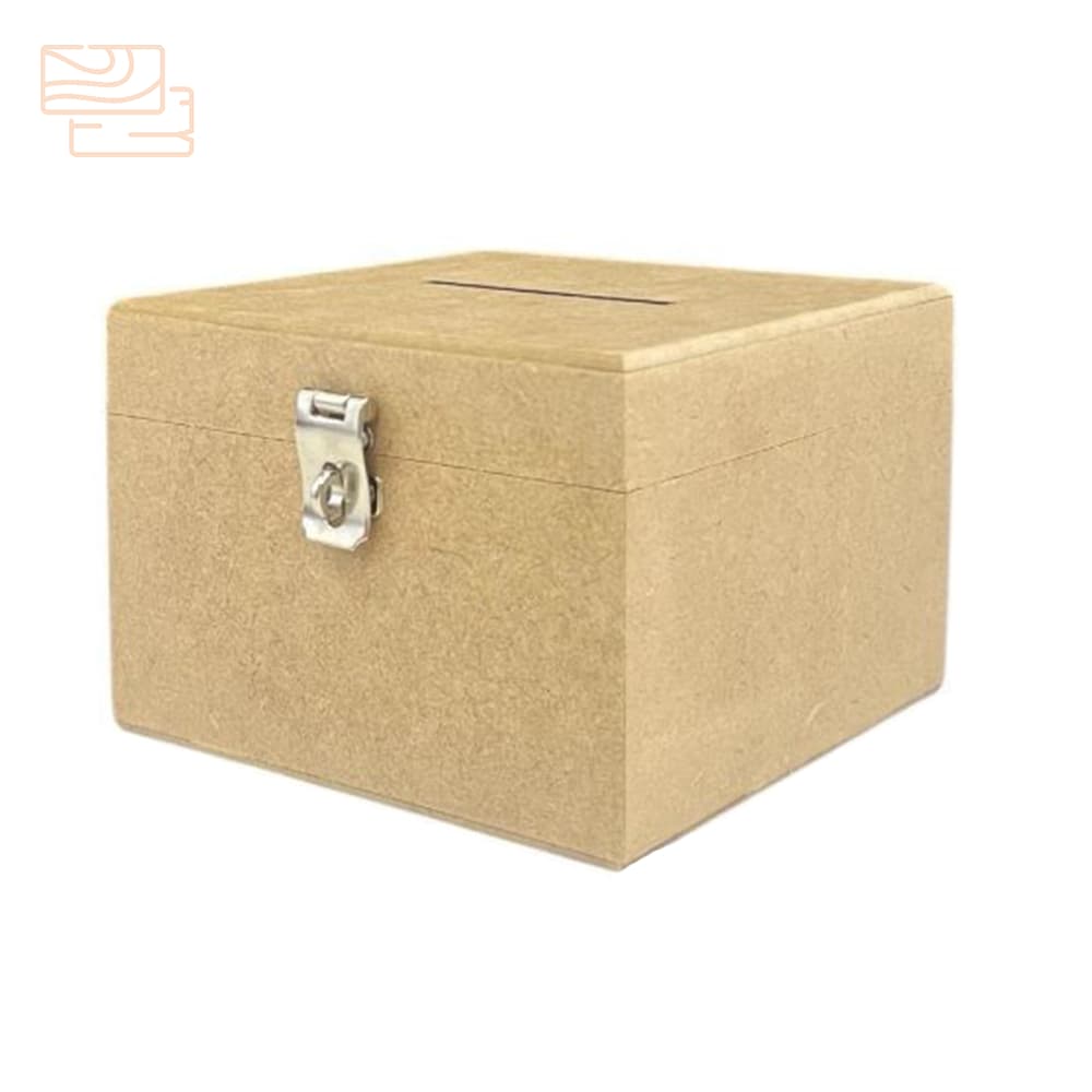 Cofre Com Fecho de metal Urna arrecadação cofrinho