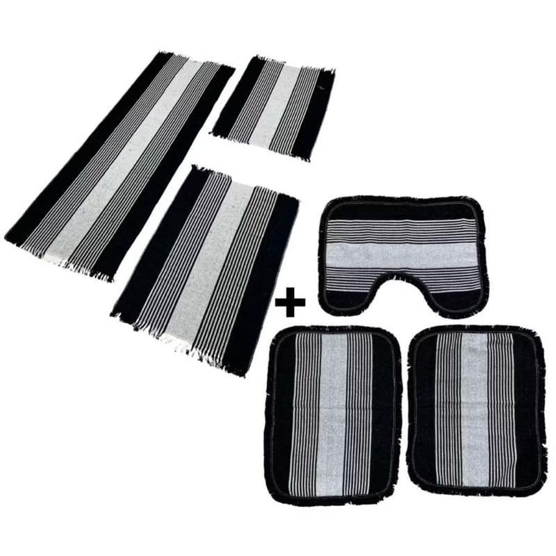 Jogos Decorativos kits com 3 Peças Tapete Cozinha E Banheiro 6 Peças Liso