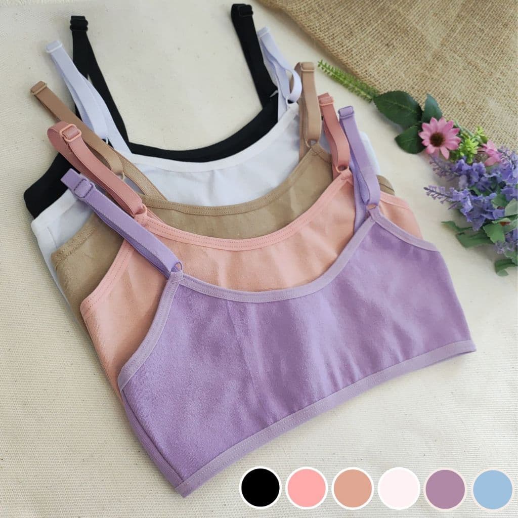 Kits Sutiãs Infantil Juvenil Algodão Cotton Liso Alta Qualidade Maya Conforto Dia a Dia Menina Moça