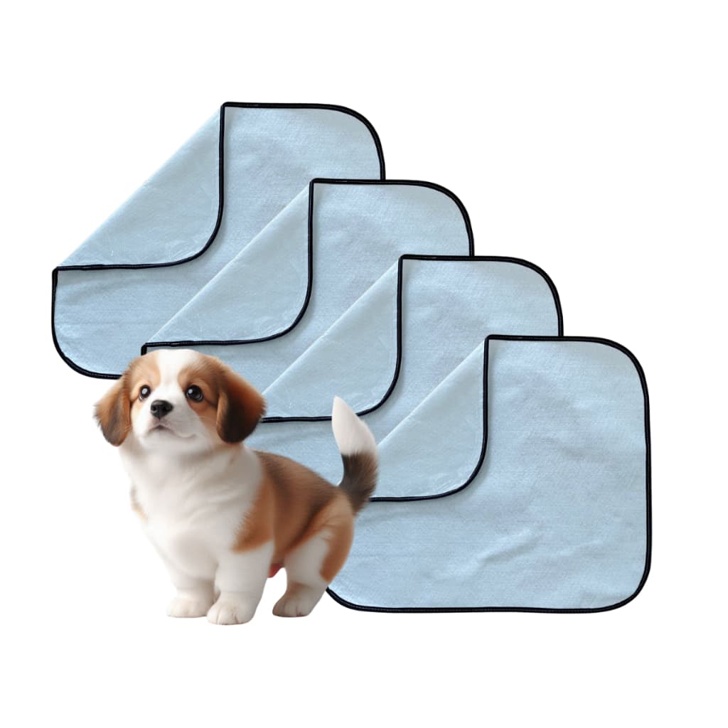 Kit 4 Uni. Tapete Higiênico Lavavel Para Cães Pet Cachorro Grande 80x60cm Reutilizável