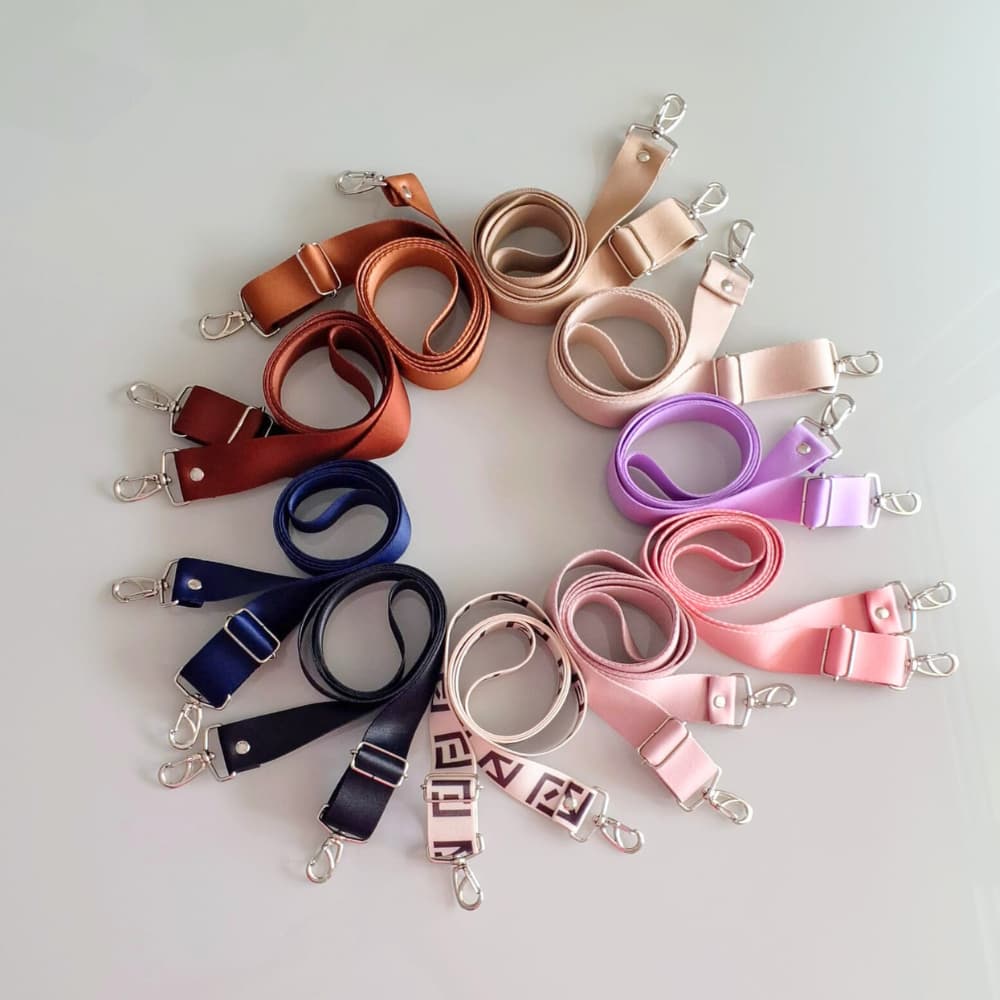 Alca chic acetinada Preta , lilas, palha, caramelo, transversal com ajustes- artesanato, bolsas,etc