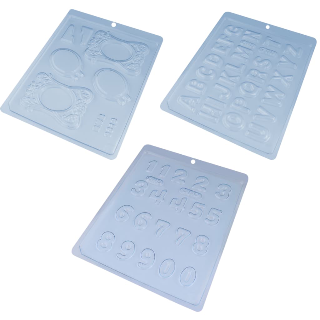 KIT 3 FORMAS BWB SIMPLES, PORTA RETRATO, NÚMEROS, ALFABETO CÓD.:9319-708-380 EM OFF