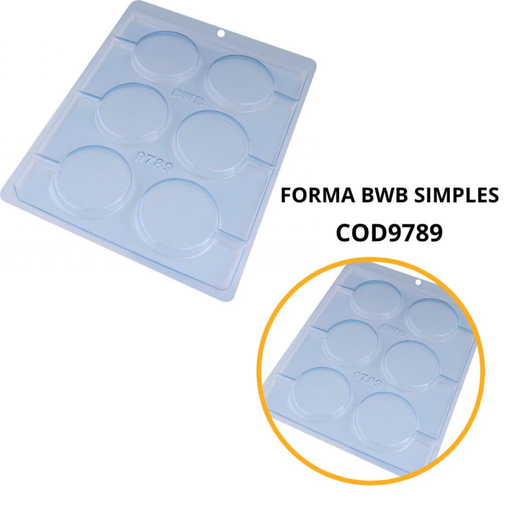 1~10 FORMA SIMPLES PIRULITO REDONDO LISO 60mm 9789 (D6) EM ACETATO BWB