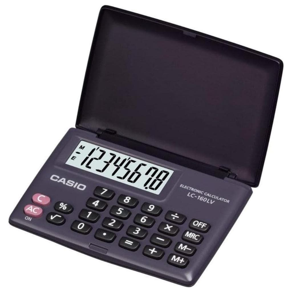 Calculadora Portátil de Bolso 8 Dígitos Pratica com Tampa LC-160LV Nova Original