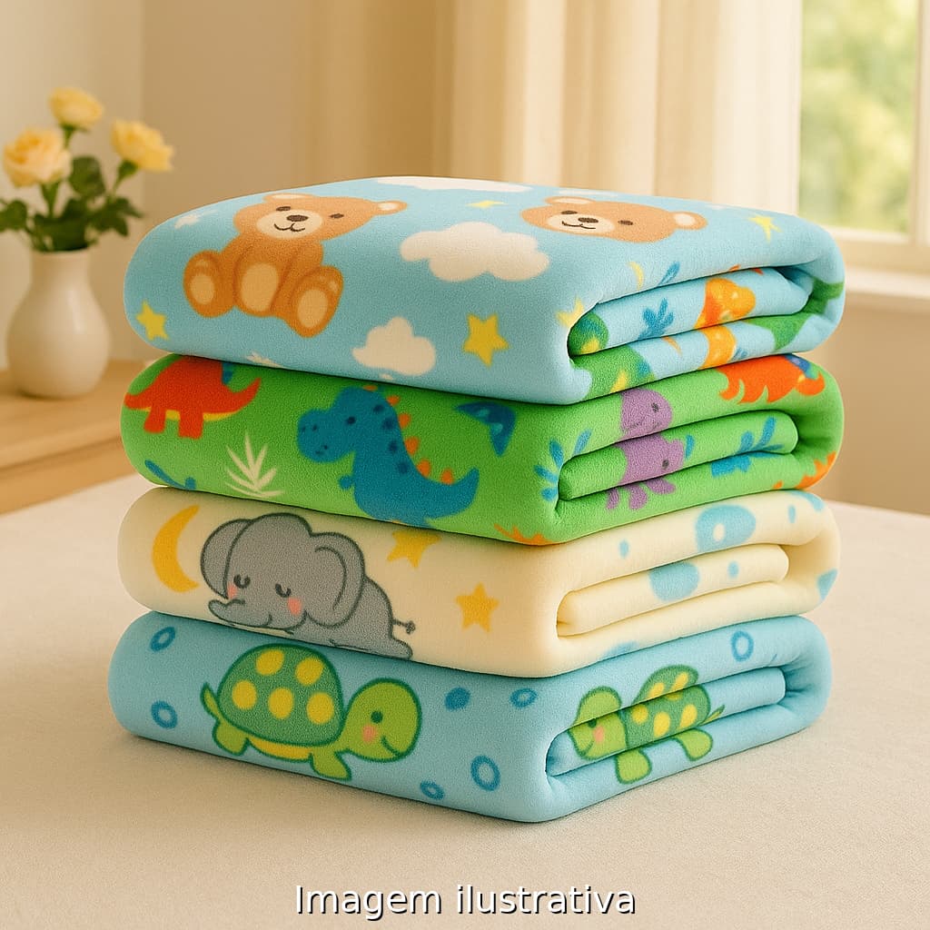 2 Manta Cobertor Bebe Infantil Microfibra Antialérgico Preço Baixo Manta Cobertor Soft Infantil Para Berço / Bebê