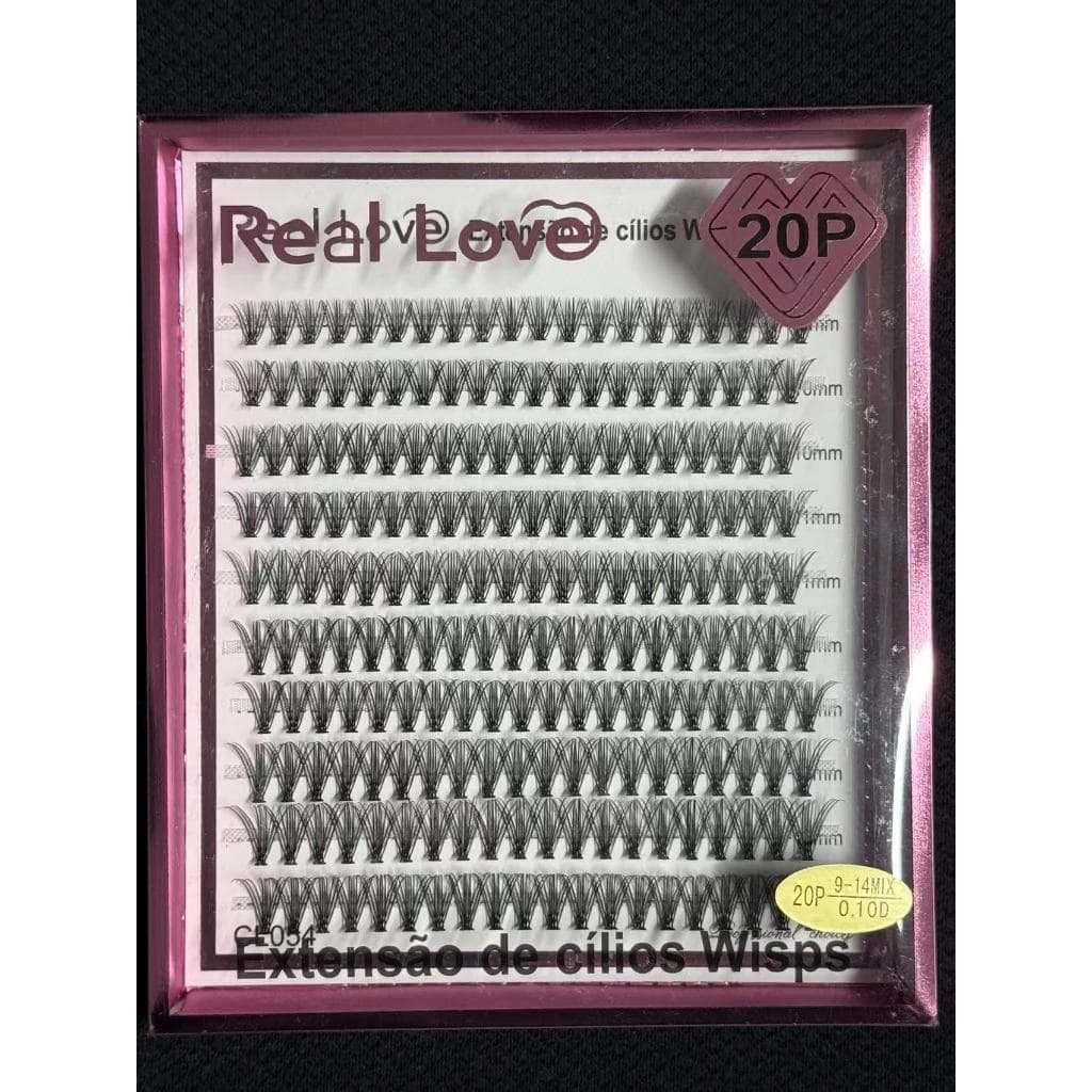 Cilios Fio A Fio Tufinhos Sem Nó Curvatura D 20P-30P-40P - Real Love