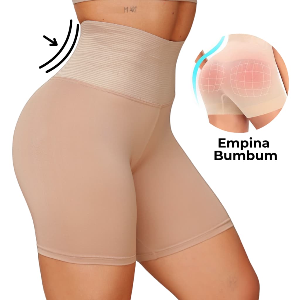 Short Empina Bumbum Ajuda Emagrecimento Com Cinta Modeladora Efeito lifting Com Compressão
