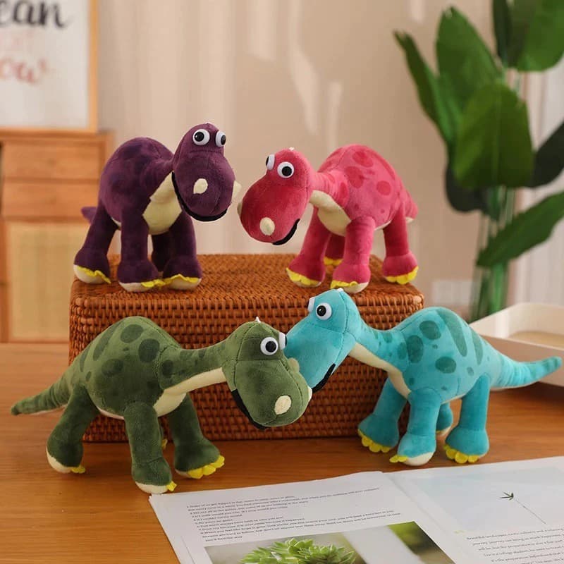 Boneco De Dinossauro Arlo Ursinho de Pelúcia De 30cm Pintinhas Brinquedo Infantil Bichinho Criança