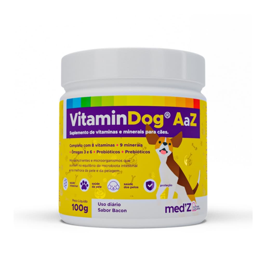 Suplemento VitaminDog A a Z Polivitamínico para Cães Completo  com Sabor Bacon - Proteção Total