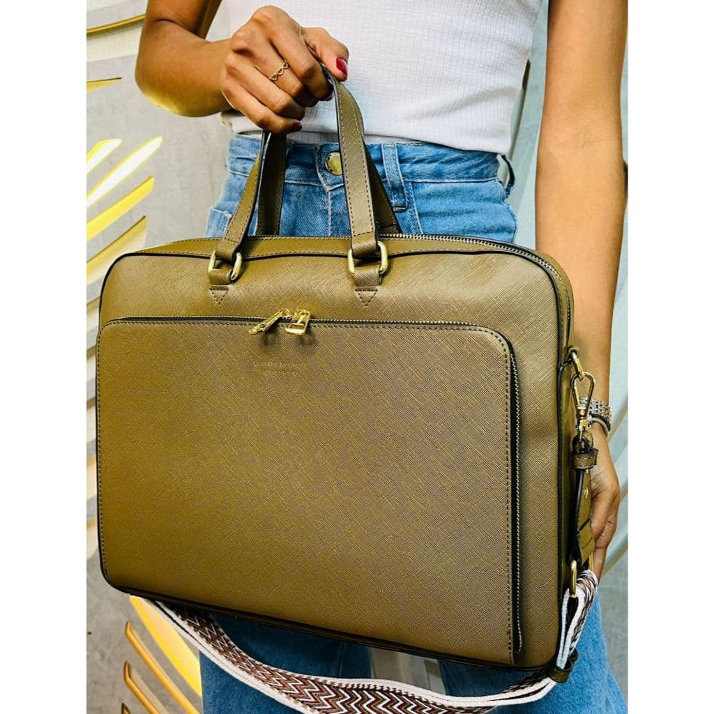 Mala de Notebook Veryrio Espaçosa Alça Bordada Transversal Grossa Reforçada Trabalho Cadernos Moderna e Elegante