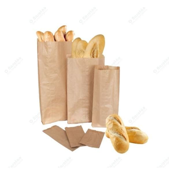 Aprox.100 Sacos De Pão Mix Kraft Papel Pardo P/ Padaria, Doces, Farmácia, Lanchonete, Mercearia