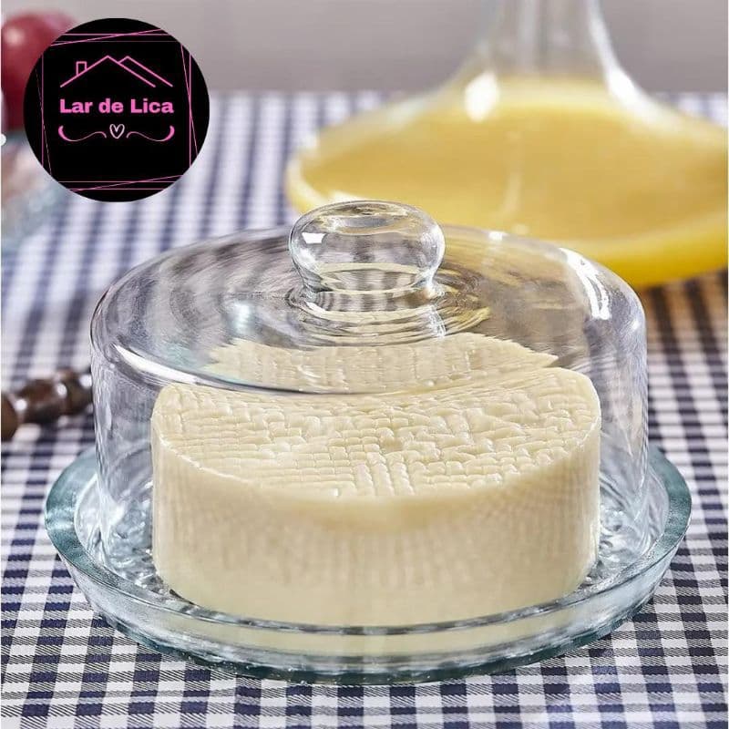 Queijeira de Vidro Com Tampa Vitazza Prato de Bolo