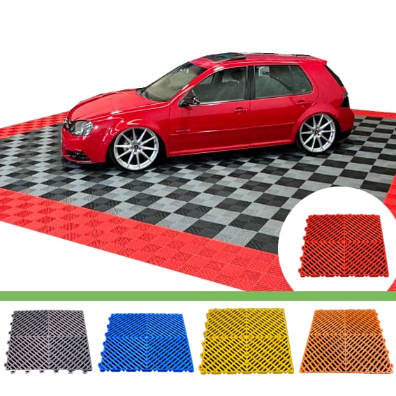 KIT 10 Peças Piso Modular Estrado Automotivo 30x30cm | Direct Borrachas