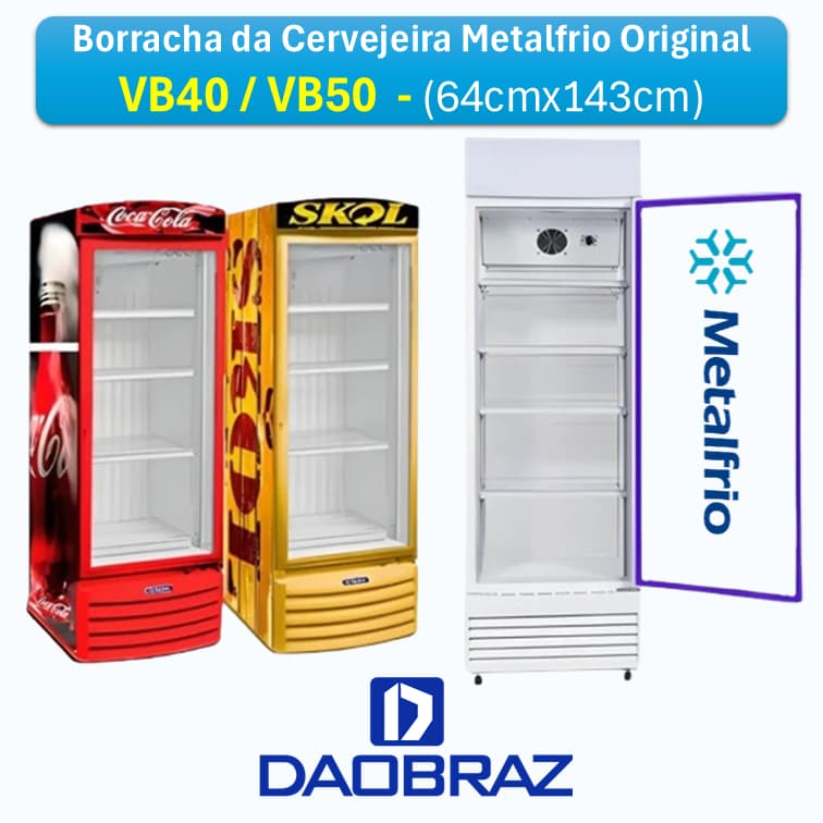 Borracha da Cervejeira compatível com Metalfrio  VB40 - (64cmx143cm) Daobraz