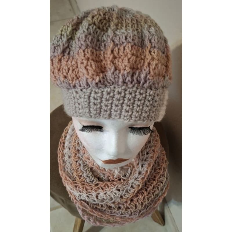 Conjunto de frio touca e gola