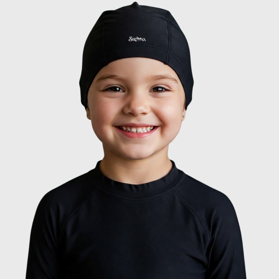 Touca Infantil Natação Tamanho Unico Modelo Juvenil Proteçao Solar Moda Praia Liso Alta Elasticidade