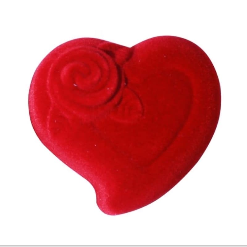 Caixinha de Veludo Para par de Alianças 5,5 cm x6 cm x3,5 cm