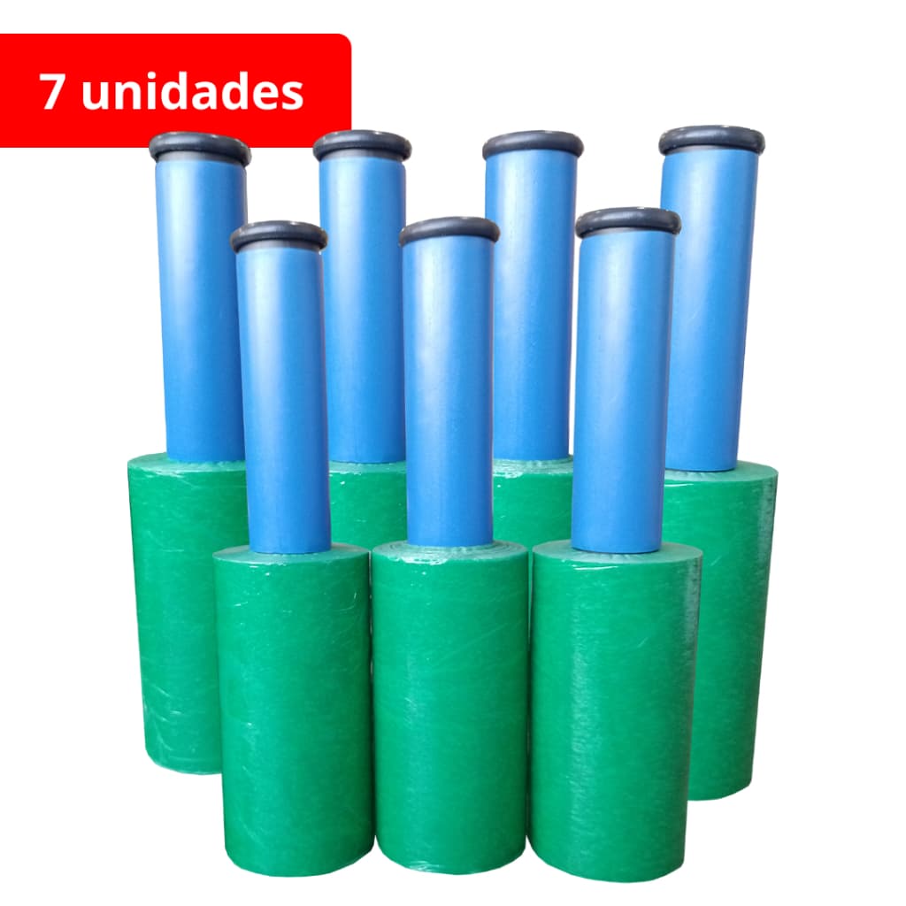 Filme Stretch Verde com Cabo 25 Micras – Bobina 10cm para Viagens, Mudanças e E-commerce