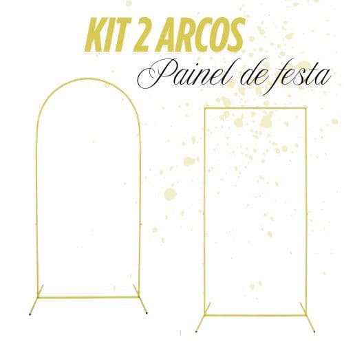 kit 2 Arcos Painel Romano + Retangular Suporte Desmontavel  Arco Festa Junina Decoração 2x1