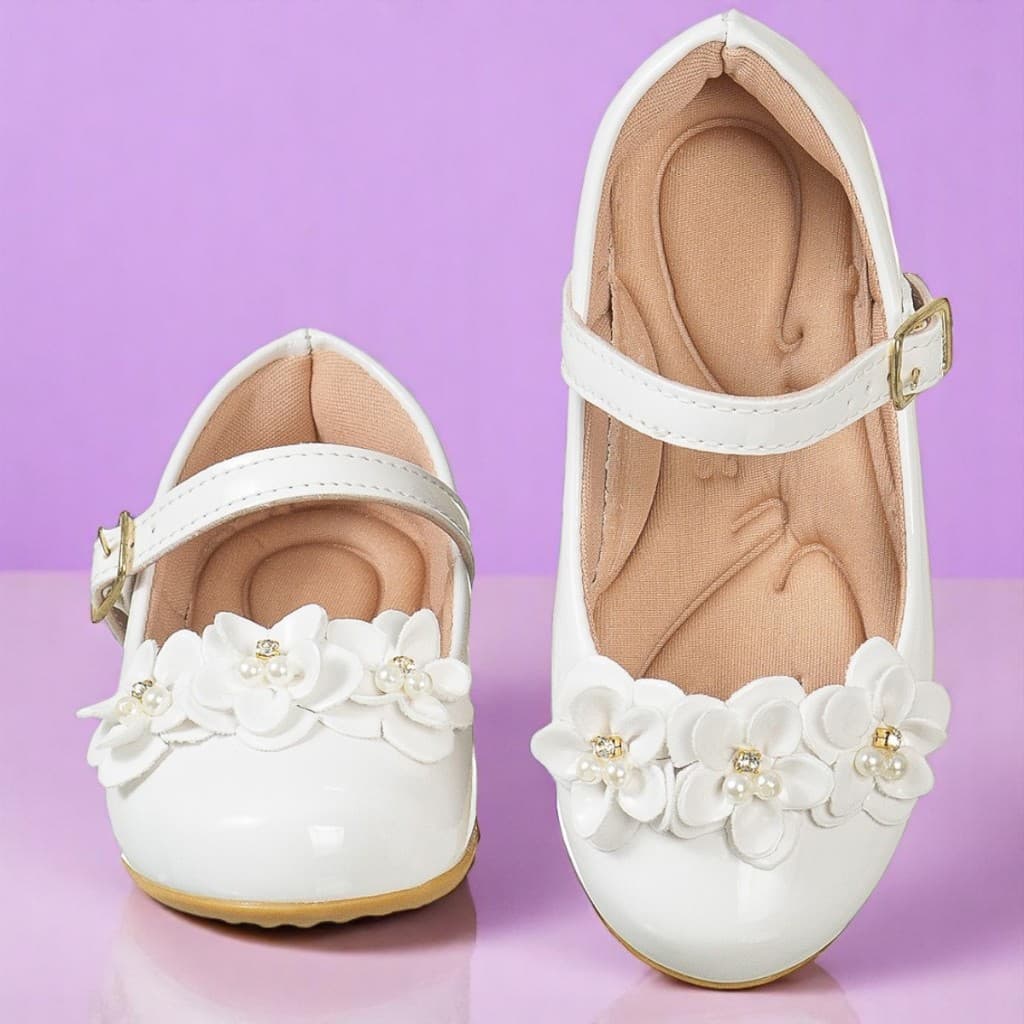 Sapatilha Infantil Menina Moça Sapato Boneca Feminina Sapatinho Daminha Fivela 16 ao 34 Festa Flor