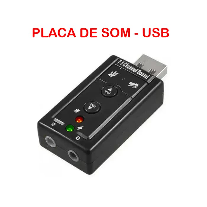 ADAPTADOR PLACA DE SOM USB 2.0