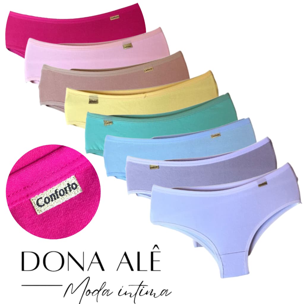 Kit 10 Calcinha Infantil algodão de 4 a 14 Anos Conforto meninas criança