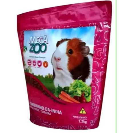 Ração para Porquinho-da-India Megazoo PACOTE C/ 1.2kg